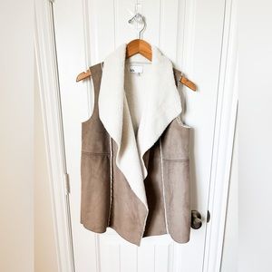 Women's Tan Vest with Cream Lining